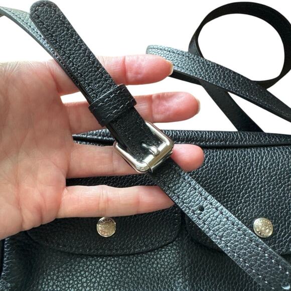 Rare‎ Longchamp Le Foulonne Leather Crossbody Bag in black - Picture 5 of 8